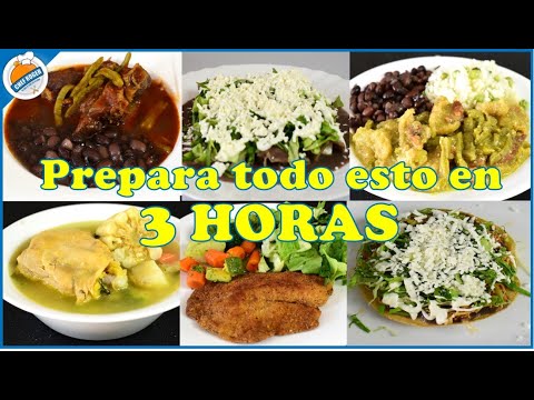 ¡ ¡ COCINA 3 HORAS para toda la semana ! ! Mi primer Meal prep 1 Video