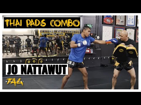 Thai Pads Combo - Parry Jab Elbow Knee Kick with Jo Nattawut