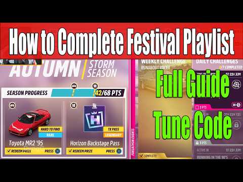 Forza Horizon 5 How to Complete Festival Playlist Autumn Season Series 57 Full Guide, Tune Code