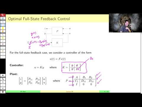 MAE509 (LMIs in Control): Lecture 9 - H-infinity optimal Full-State Feedback
