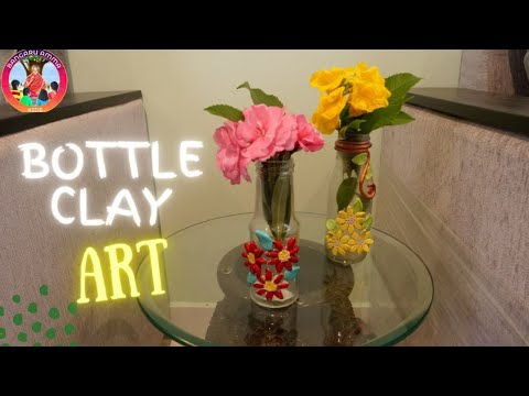 Clay art in glass bottles||Attractive home decor|| So easy.... Make it yourself