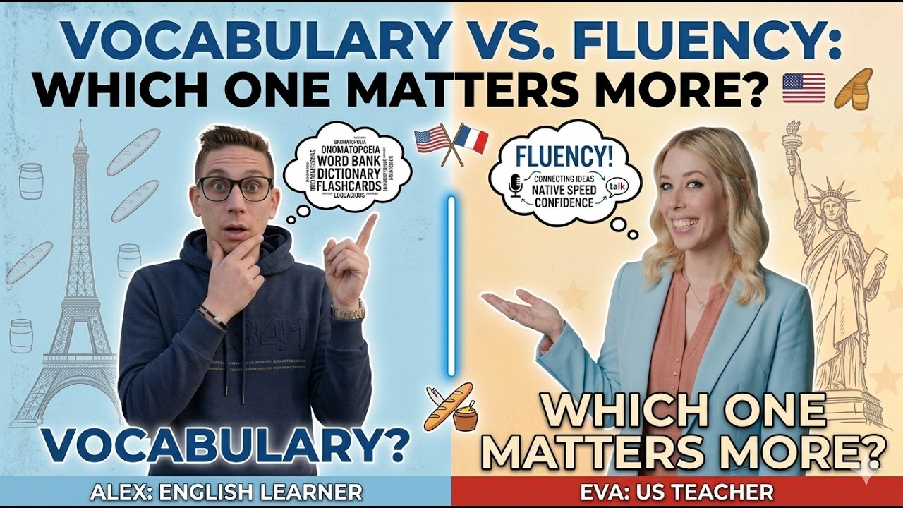 Vocabulary vs. Fluency: Which one matters more? 🇺🇸🥖