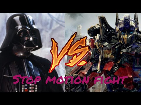 optimus Prime vs darth vader | stop motion battle