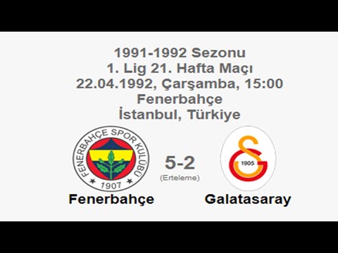 Fenerbahçe 5-2 Galatasaray [HD] 22.04.1992 - 1991-1992 Turkish 1st League Matchday 21 + Com (Ver. 3)