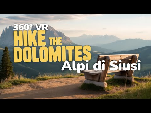 Walking the Alpi di Siusi Hiking Trails - Dolomites  VR POV 360° Travel | Italy #360video #vrtour
