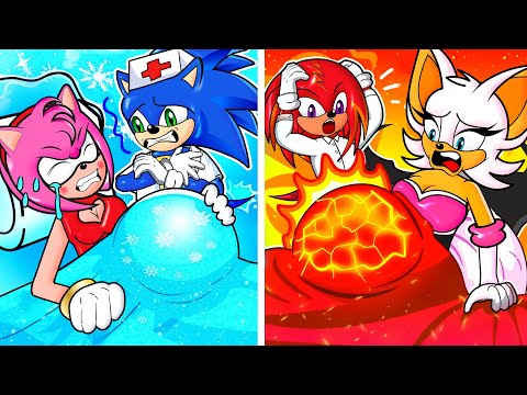 ICE and FIRE PREGNANT!! Naughty Baby Sonic Element!? | Sonic the Hedgehog 2