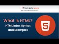 What is HTML - Introduction and Examples