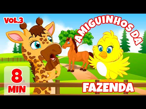 Amiguinhos da Fazenda Vol. 3 - Giramille 8 min | Desenho Animado Musical