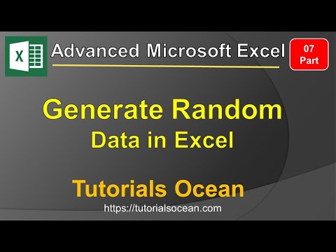 Part 7: Advanced Excel Course How to Generate Random Data in Excel in Urdu/Hindi