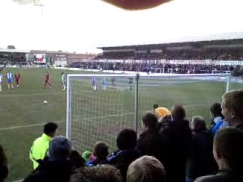 Gary Roberts penalty - Hartlepool vs Huddersfield 20.2.10