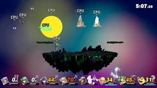 Super Smash Bros Ultimate Request 8 Player CPU Time Battle on Northern Cave