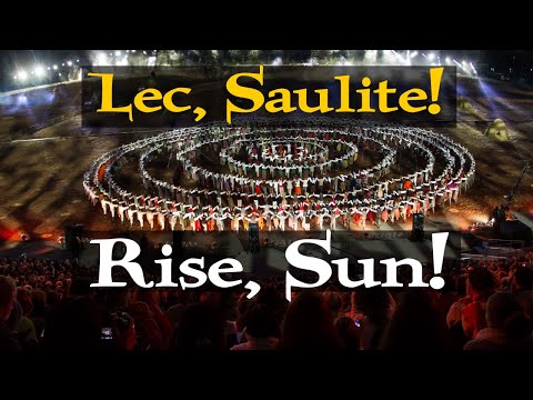 Lec, saulīte! Rise, Sun! Latvian Folk Song, English Subtitles