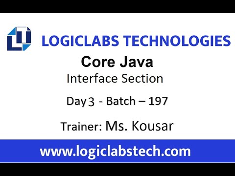 Core Java Interface Section Day 3