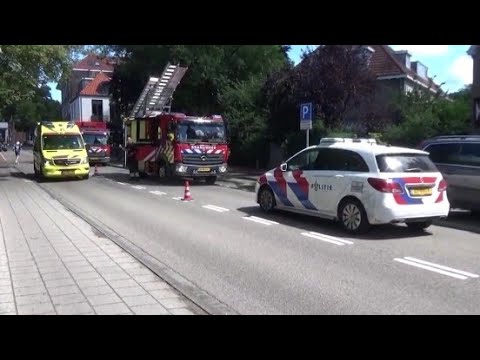 brandweer 123030 haarlem west met spoed naar en brand in overveen +beelden tp