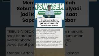 Momen Mentan Amran Salah Panggil Dedi Mulyadi Jadi Ridwan Kamil: Astaghfirullah, Maaf!