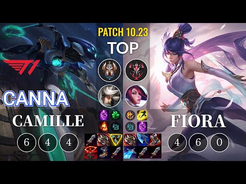 T1 Canna Camille vs Fiora Top - KR Patch 10.23