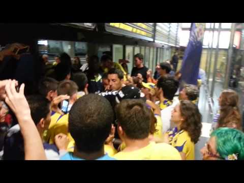 Recibimiento de la U.D Las Palmas en el aeropuerto