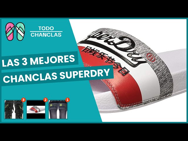 Vídeo relacionado con Superdry Sandalias de verano ligeras para hombre con diseño gráfico de alta calidad con correa de marca, Black, 40/41 EU