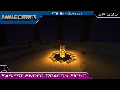 FTB Sky Odyssey - Easiest Ender Dragon Fight | Minecraft 1.12 | #35