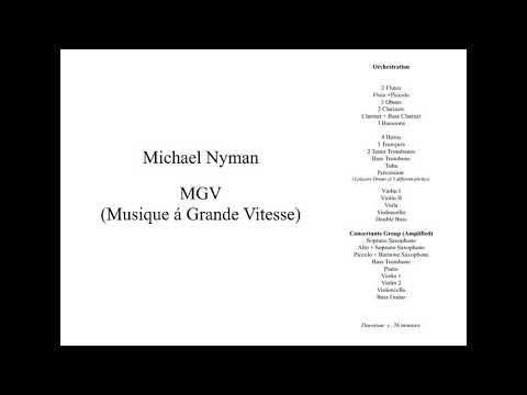 Michael Nyman -  MGV (1993) - 2020 Live Recording