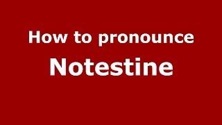 How to pronounce Notestine