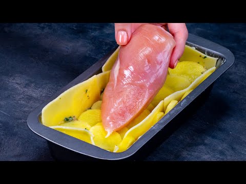 A recipe in layers! Potatoes and chicken like at hollywood