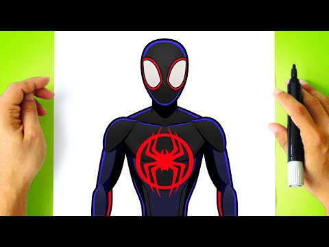 Como DESENHAR o HOMEM ARANHA MILES MORALES - Como DIBUJAR a SPIDERMAN MILES MORALES