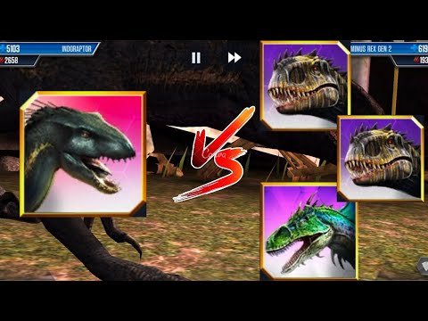 INDORAPTOR VS INDOMINUS GEN 2 & ALLONOGMIUS - NO VIP NO HACK - JURASSIC WORLD THE GAME #23