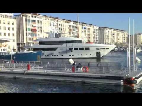 Toulon boat and city walk 2014 HD. Franc