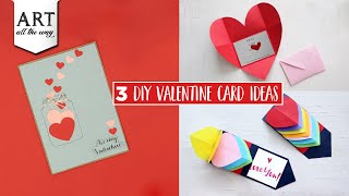 3 Easy DIY Valentine Card Ideas | Simple Valentine Card | DIY Greeting Card