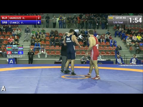 1/8 GR - 85 kg: Vladimir STANKIC (SRB) df. Hoha HAHNIDZE (BLR), 8-4