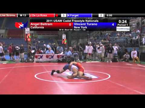 Cadet Freestyle 130 - Vincent Turano (NY) vs. Angel Beltram (CA)