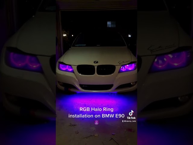 Vídeo relacionado con Entatial Bombillas de conducción DRL, luz LED de ojos de ángel de 12 W, 2 uds, luz de marcador de anillo Halo para lámparas de automóvil E90 E91 2005-2008