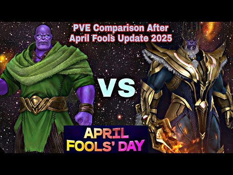 Thanos Farmer VS Wins Uniform PVE Comparison After April Fools Update 2025 - Marvel Future Fight