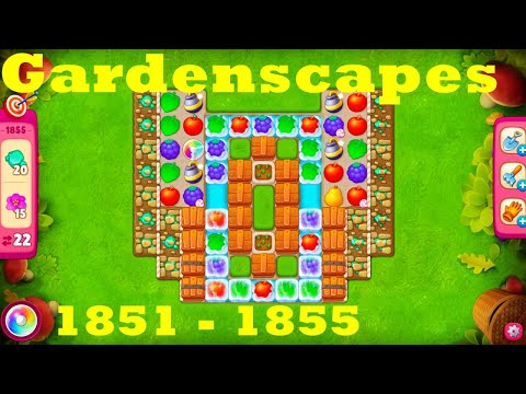 Gardenscapes Level 1851 - 1855 HD Walkthrough | 3 - match game | gameplay | android | ios | pc | app
