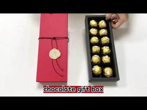 Wholesale Christmas Truffle Chocolate Paper Packaging Gift Box  Empty Chocolate Boxes With Dividers