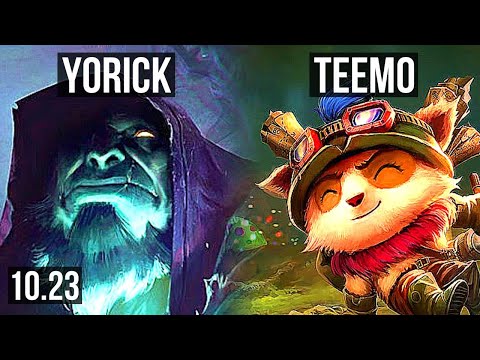 YORICK vs TEEMO (TOP) | 14/1/7, Legendary, 800K mastery | BR Diamond | v10.23