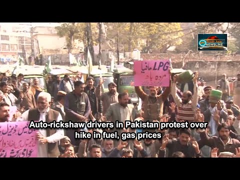 Auto rickshaw drivers in Pakistan protest over hike in fuel, gas prices