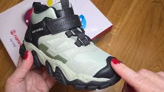 Ботинки Fiamingo светло салатовые с черным 63