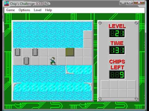 Chip's Challenge 1 Level 21 (Iceberg) - 119 seconds
