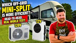 Which Off-Grid Mini-Split Is More Efficient, 12V or 120V Head-To-Head, Real World Test!
