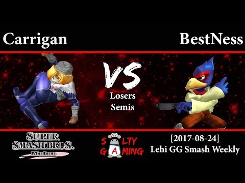[2017-08-24] Melee - Carrigan (Sheik) vs BestNess (Falco, Ness) LS
