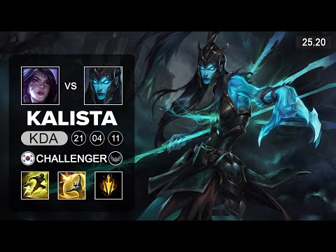 Kalista vs Kai'Sa ADC - KR Challenger - Patch 25.20 Season 15