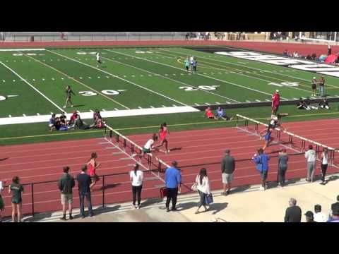 K Saulog & D Jones - FSG 100m Hurdles at Sunset Prelims 4-29-16