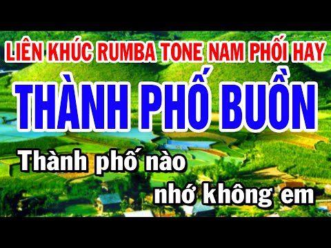 Karaoke Liên Khúc Trữ Tình Bolero Hay Dễ Hát | Thành Phố Buồn - Cô Hàng Xóm