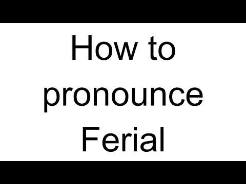 How to Pronounce Ferial (Arabic)