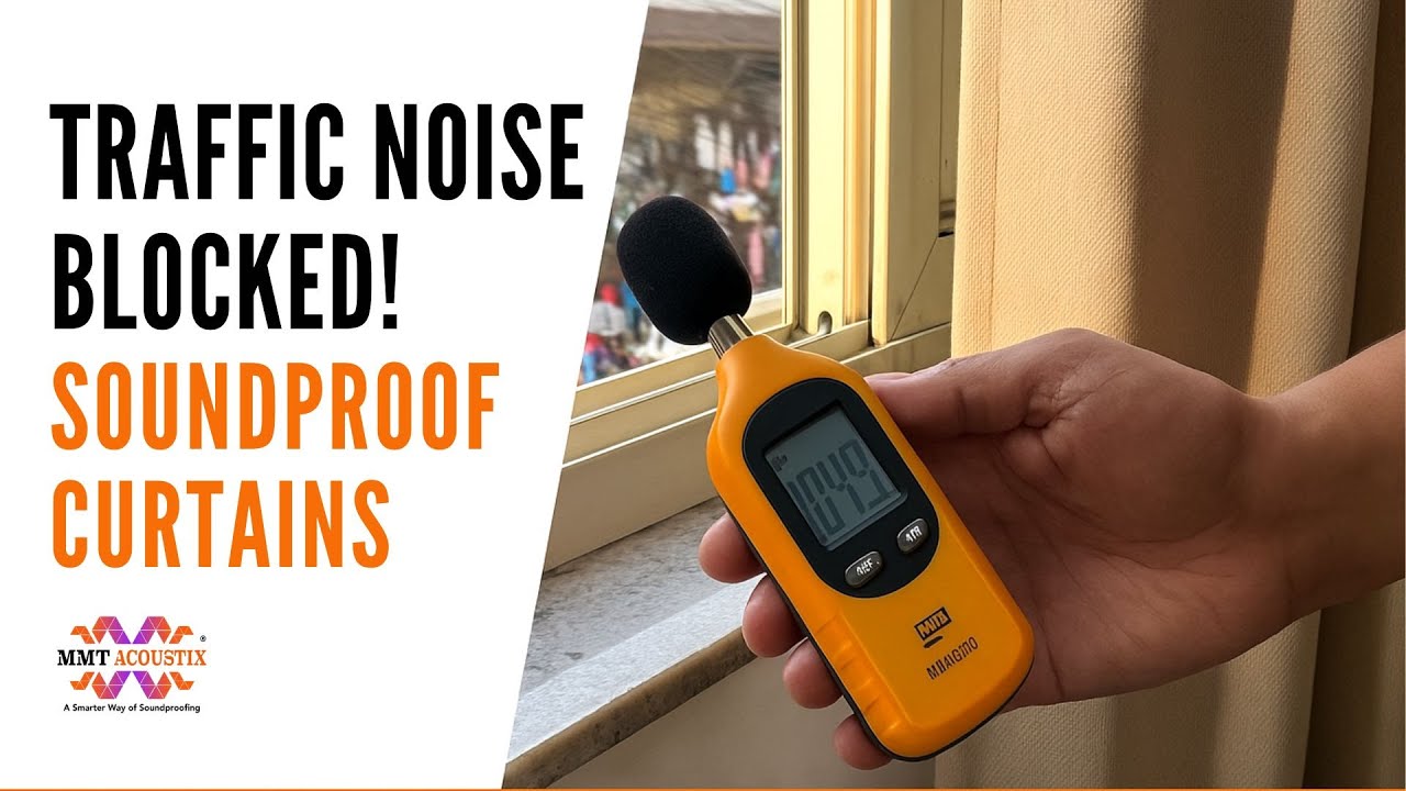 Soundproof Curtains that blocks 70% traffic noise | Premium & pocket friendly Soundproofing window
