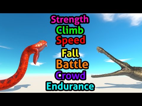 Battle ability Titanoboa vs Machimosaurus rex animal revolt battle simulator