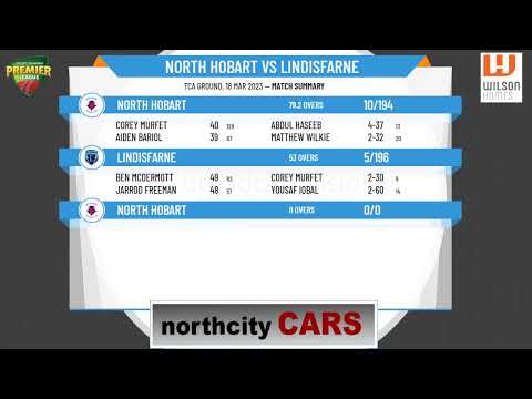 Cricket Tasmania Premier League - Men's 1st Grade - Semi Final - North Hobart v Lindisfarne - Day 2