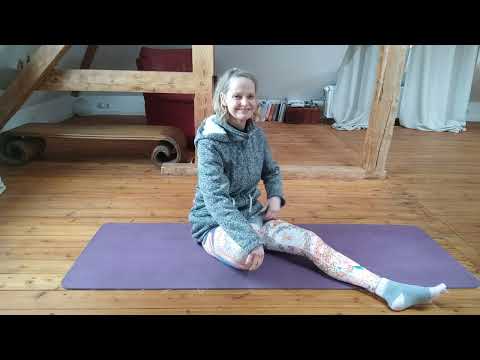 Pawanmuktasanas, Hüftbeweglichkeit, halber Lotussitz